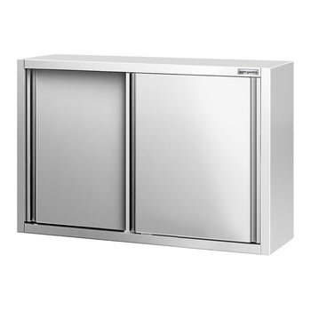 Szafka wisząca naścienna ze stali nierdzewnej PREMIUM- 1200x400 mm - z drzwiami przesuwnymi - wysokość 800 mm - Prime Gastro