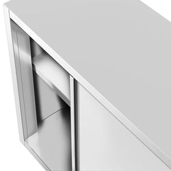 Szafka wisząca naścienna ze stali nierdzewnej PREMIUM - 1000x400 mm - z drzwiami przesuwnymi - wysokość 800 mm