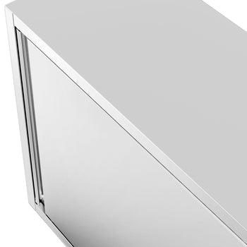 Szafka wisząca naścienna ze stali nierdzewnej PREMIUM - 1400x400 mm - z drzwiami przesuwnymi - wysokość 800 mm - Prime Gastro