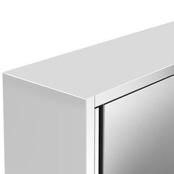 Szafka wisząca naścienna ze stali nierdzewnej PREMIUM - 1000x400 mm - z drzwiami przesuwnymi - wysokość 800 mm