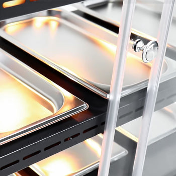 Szafka grzewcza - 650 mm - z 3 półkami - czarna - Prime Gastro