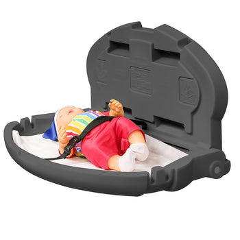 Przewijak naścienny - 0,86 x 0,50 m - szary - Prime Gastro