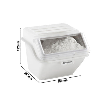 Pojemnik na składniki - 40 litrów - wykonany z polipropylenu - biały - Prime Gastro