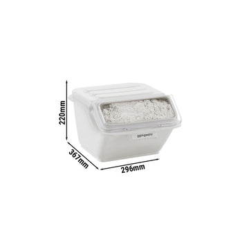 Pojemnik na składniki - 8 litrów - wykonany z polipropylenu - biały - Prime Gastro
