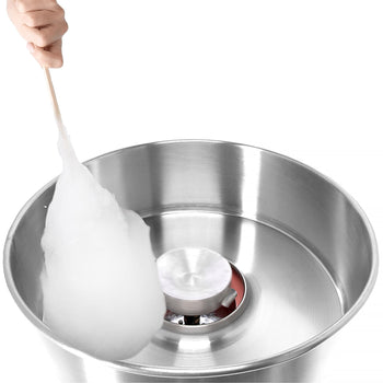 Maszyna do waty cukrowej - Ø 520 mm - 950 W - stal nierdzewna - w zestawie z osłoną - Prime Gastro