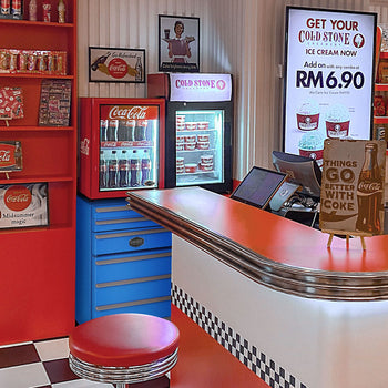 GASTRO-COOL | Chłodziarka "Wózek warsztatowy" - 50 litrów - 1 drzwi - Niebieski - Prime Gastro