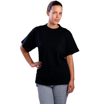 T-shirt z okrągłym dekoltem - Czarny - Rozmiar: L - Prime Gastro