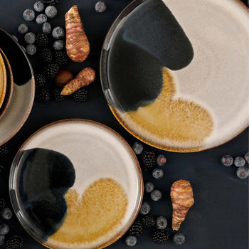 (6 sztuk) AQUAREL - Talerz głęboki - Ø 22 cm - Beżowy/Niebieski - Prime Gastro