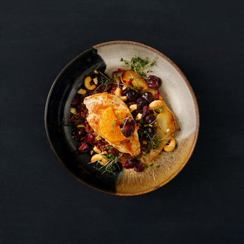 (6 sztuk) AQUAREL - Talerz głęboki - Ø 22 cm - Beżowy/Niebieski - Prime Gastro