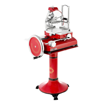 Rustykalna maszyna z kołem zamachowym - Ostrze: Ø 350 mm - Czerwona - włącznie z podstawą - Prime Gastro
