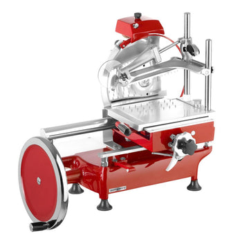 Rustykalna maszyna z kołem zamachowym- Ostrze: Ø 300 mm - Czerwony - Prime Gastro