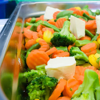 Półka ze stali nierdzewnej - 1220x460 mm - z 4 drucianymi półkami (STAŁA) - Prime Gastro