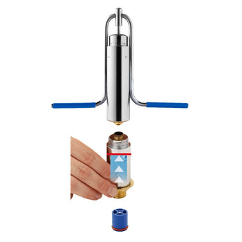 Pojemnik & szklany prysznic ze zintegrowanym regulatorem strumienia wody - Prime Gastro