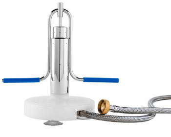 Pojemnik & szklany prysznic ze stojakiem, przyssawkami & wężem - Prime Gastro