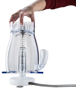 Prysznic do pojemników i szklanek z podstawą, przyssawkami i wężem