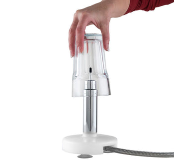 Pojemnik & szklany prysznic ze stojakiem, przyssawkami & wężem - Prime Gastro