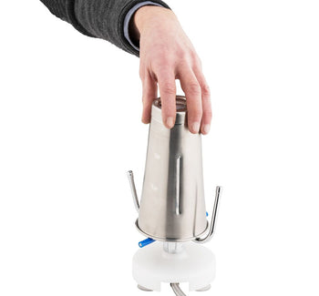 Pojemnik, słoik & kołnierz prysznicowy ze stojakiem z przyssawkami & wężem - Prime Gastro