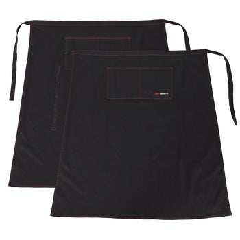 (2 szt.) Fartuch bistro - długi - Dżinsowy wygląd - czarny - Prime Gastro