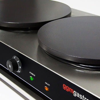 Naleśnikarka - z 2 płytami o Ø 400 mm włącznie z rozrzutnikiem ciasta naleśnikowego - Prime Gastro