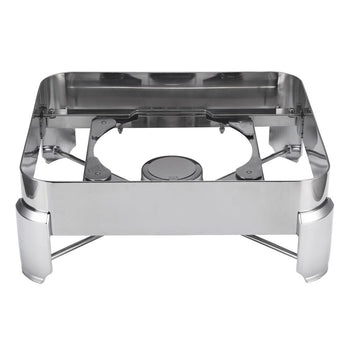 Naczynie do podgrzewania ze stali nierdzewnej - 5,5 litra - GN 2/3 - ze szklaną pokrywą z miękkim zamknięciem - Prime Gastro