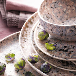 (4 szt.) CONFETTI - Miska - Ø 140mm - Różowy