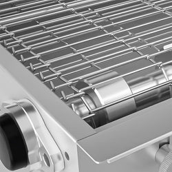 Elektryczny piec przelotowy do pizzy - 980x1300mm - cyfrowy - szerokość taśmy: 400mm - włącznie z ramą podstawy