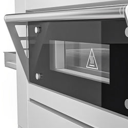 Elektryczny piec przelotowy do pizzy - 1670x2150mm - cyfrowy - szerokość taśmy: 800mm - włącznie z ramą podstawy