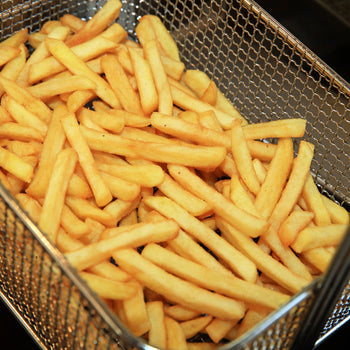 Podwójna frytownica gazowa - 18+18 litrów - 28 kW - Ogrzewanie pośrednie - Bflex Cyfrowy - Prime Gastro