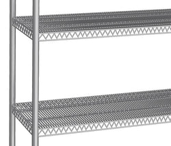 Półka ze stali nierdzewnej - 1070x460 mm - z 4 drucianymi półkami (STAŁA)