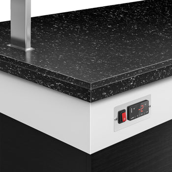 Lada bufetowa chłodnicza DUBLIN - 1600 mm - z płytą chłodzącą & kółkami - Prime Gastro