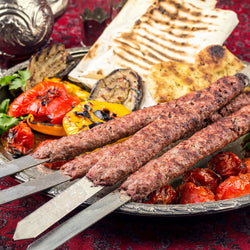 Prasa do kebaba Adana na szpikulcu – ręczna – porcje 80–150 g