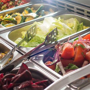 Witryna chłodnicza nadstawna PREMIUM z oświetleniem LED - 1200x335mm - 5x GN 1/4 - Prime Gastro