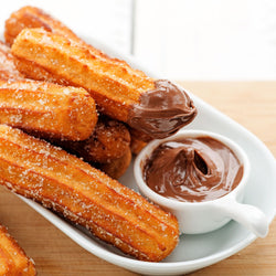 Ręczna nadziewarka do kiełbas - 7l - stal nierdzewna - pionowa - w zestawie: 4 lejki do kiełbas i 3 lejki do churros