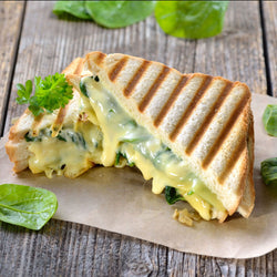 Grill kontaktowy - 2,8 kW - Ryflowana górna i dolna część - Powierzchnia grillowania: 340x230 mm