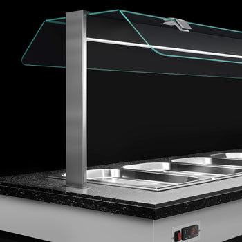 Lada bufetowa chłodnicza BELFAST - 1600 mm - z tacą chłodniczą & kółkami - dla 4x GN 1/1 - Prime Gastro