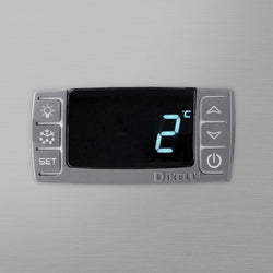 Stół chłodniczy do pizzy PREMIUM PLUS - 2305x800mm - z 3 drzwiami - włącznie z witryną chłodniczą nadstawną - 10x GN 1/3