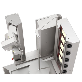 Gazowy robot do kebaba - 5 palników - maks. 120 kg - Prime Gastro