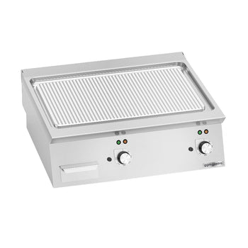 Elektryczna płyta grillowa - 9,6 kW - Ryflowana - Prime Gastro
