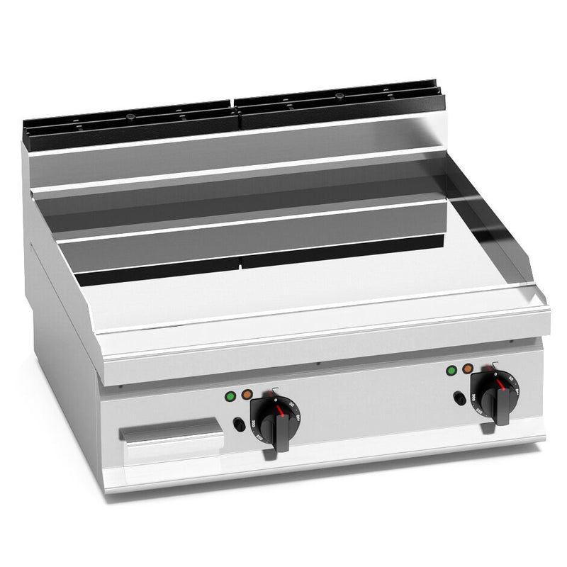 Elektryczna płyta grillowa - 9,6 kW - Gładka - z błyszczącyą powierzchnią