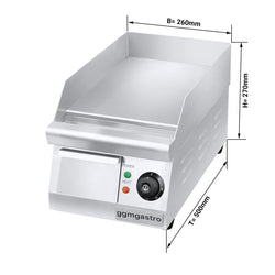Elektryczna płyta do grillowania - 1,6 kW - Gładka