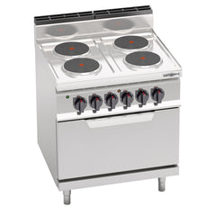 Electric Cooker - 10.4 kW - 4 Round Plates - including static electric oven - 7.5 kW