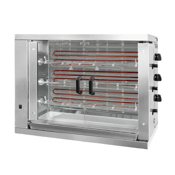 Elektryczny grill do kurczaka ECO - 14,4 kW - z 3 szpikulcami na 18 kurczaków - Prime Gastro