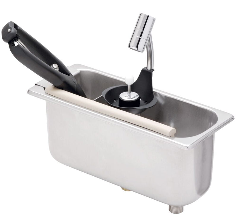 Myjka do łyżki do lodów ze zintegrowanym zaworem zwrotnym wody