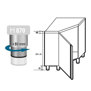 Szafka robocza narożna ze stali szlachetnej PREMIUM z drzwiami skrzydłowymi 1000 x 600 mm - Prime Gastro