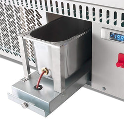 Lada na lody IVY - 1292 mm - konwekcyjna - na 14 pojemników o pojemności 5 litrów - Czarna