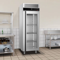 Zamrażarka ze stali nierdzewnej PREMIUM - GN 2/1 - 700 litrów - z 1 szklanymi drzwiami