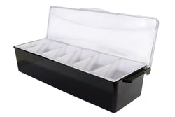 Pojemniki na składniki barowe z 4 przegródkami - włącznie z pokrywą