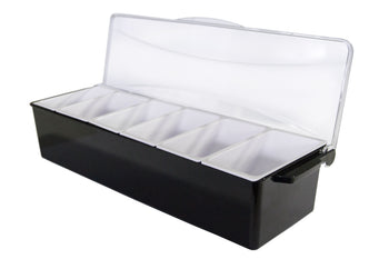 Pojemniki na składniki barowe z 4 przegródkami - włącznie z pokrywą - Prime Gastro