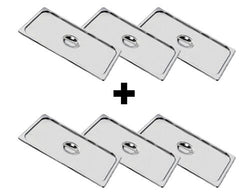 (6 sztuk) Pokrywa nierdzewna GN 1/1