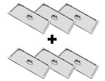 (6 sztuk) Pokrywa nierdzewna GN 1/1 - Prime Gastro